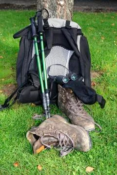 Hiking stuff Stock Photos