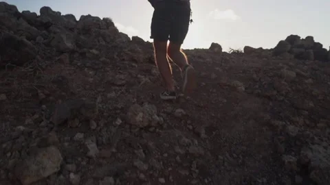 Hiking sunset Stock Footage 234730390