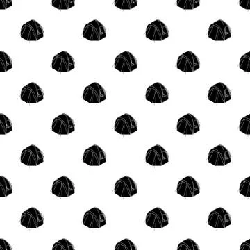 Hiking tent pattern vector seamless Stock Illustration