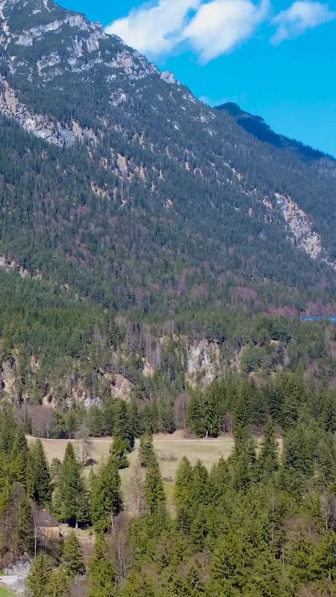 Hiking Through Forested Mountains in Spring With Clear Skies and Distant Peaks. Stock Footage 334856982