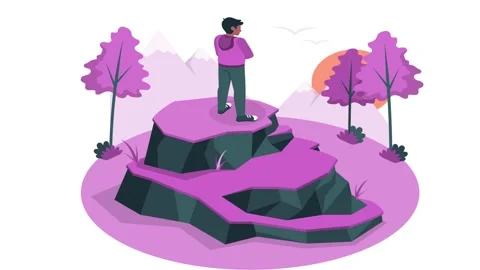 Hiking Through Shadows Stock Footage 252236545