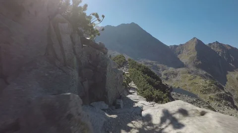 Hiking Trail in the High Tatra Stock Footage 95433112