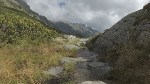 Hiking Trail in the HighTatra Stock Footage 94876134