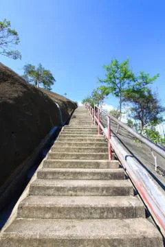 Hiking trail with many steps Photos