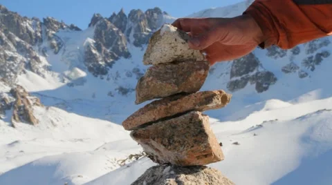 Hiking trail markers Stock Footage 59751470