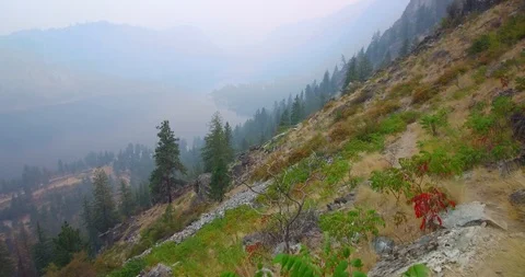 Hiking trail in the mountain Stock Footage 93979401