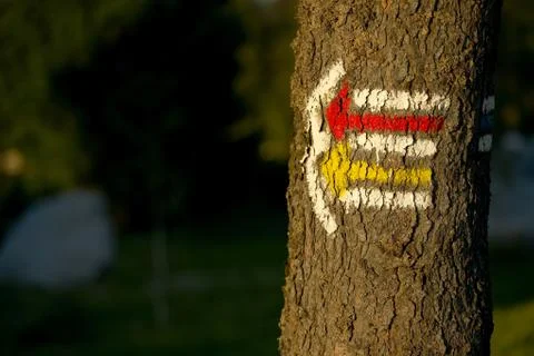 Hiking trail Stock Photos