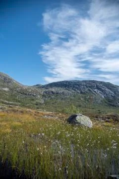 Hiking to the Trolltunga Stock Photos