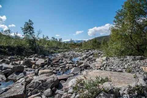 Hiking to the Trolltunga Stock Photos