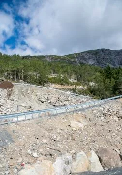 Hiking to the Trolltunga Stock Photos