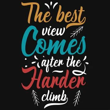 Hiking typography tshirt design  Stock Illustration