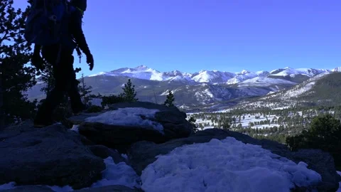 Hiking up to a vantage point Stock Footage 151057746