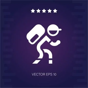 Hiking vector icon Stock Illustration