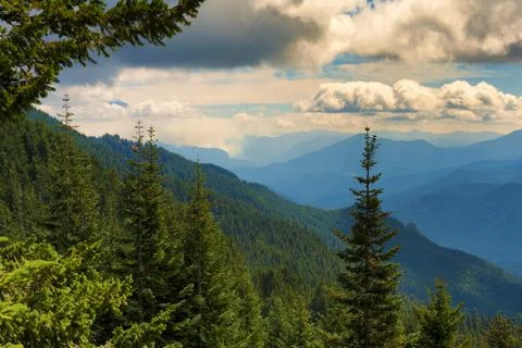 Hiking Views In Oregon's Cascade Range Stock Photos