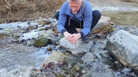 Hiking in winter Stock Footage 264635188