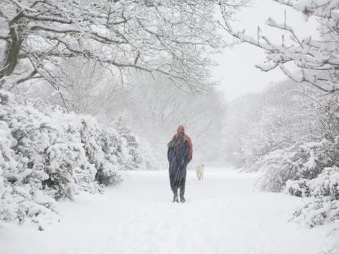 Hiking in winter Stock Photos