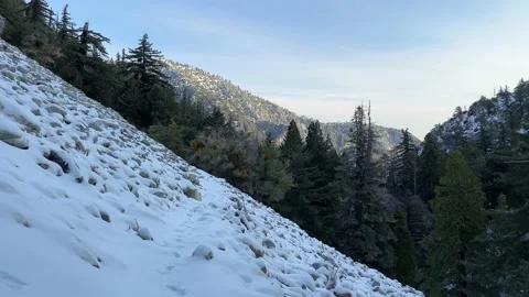 Hiking In Winter Snow Stock Footage 226282058
