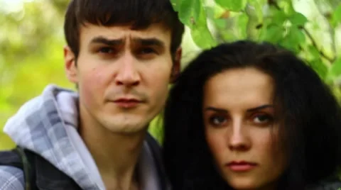 Hiking young couple. C. U. Stock Footage 10749435