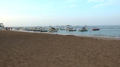 Hikkaduwa beach Video stock 97845023