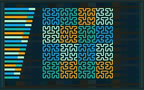 Hilbert Data Path Grid イラスト素材