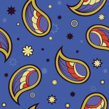 ?hildren's blue pattern. Stock Illustration