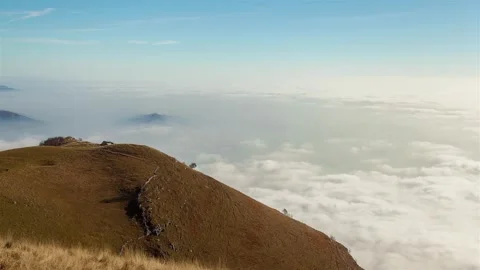 Hill above Clouds, Autumn, Timelapse Stock Footage 316766541