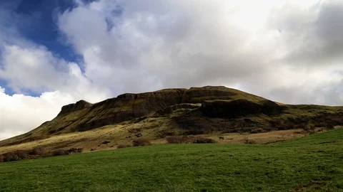 Hill and clouds 2 time lapse Ireland Stock Footage 71731391