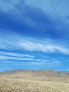 Hill with blue cloude sky Foto stock