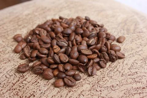 Hill of coffee beans Stock Photos