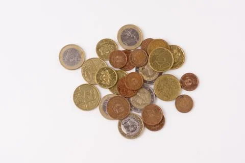 Hill of coins Stock Photos