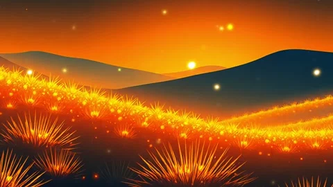 Hill Covered in Fire Light: High Grass Land on Hill Top Covered with Fire Light Vídeo Stock 306505143