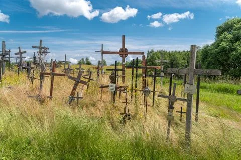 Hill of crosses, Lithuania Stock Photos