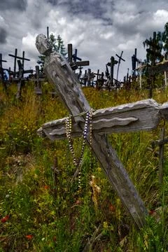 Hill of crosses, Lithuania Stock Photos