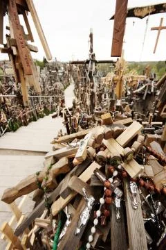 Hill of crosses Stock Photos