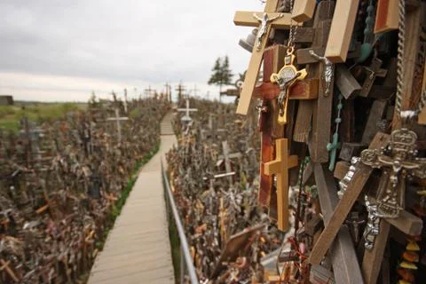 Hill of crosses Stock Photos