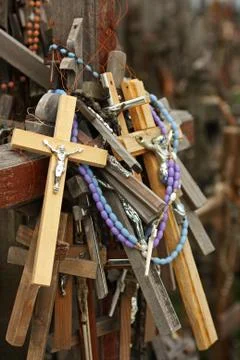 Hill of crosses Stock Photos