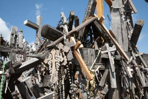 Hill of crosses Stock Photos