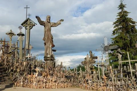 Hill of crosses Fotos Stock