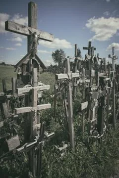 Hill of Crosses Stock Photos
