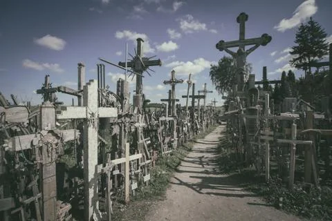 Hill of Crosses Stock Photos