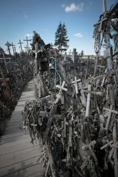 Hill of Crosses Foto stock