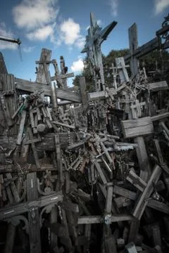 Hill of Crosses Stock Photos