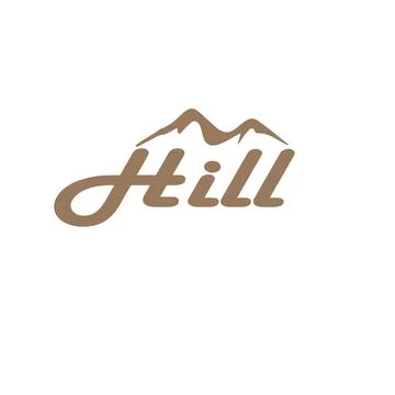 Hill design logo Illustrazione stock