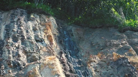 A Hill With Different Types of Soil and Rocks Stock Footage 318784322