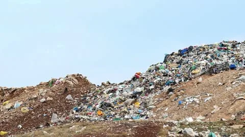 Hill of garbage Stock Footage 12240361