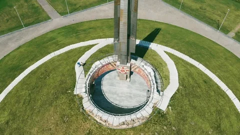 Hill of glory in Belarus Stock Footage 89700532