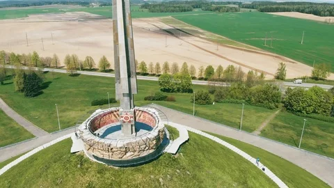 Hill of glory in Belarus Stock Footage 89700576