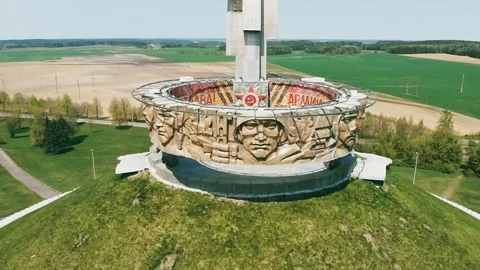 Hill of glory in Belarus Stock Footage 89700583