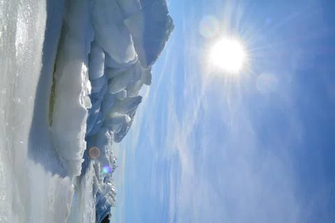 Hill of ice cubes 스톡 사진