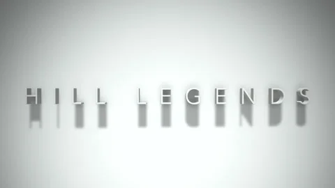 Hill legends 3D title animation with shadows on a white background Vídeo Stock 297903962